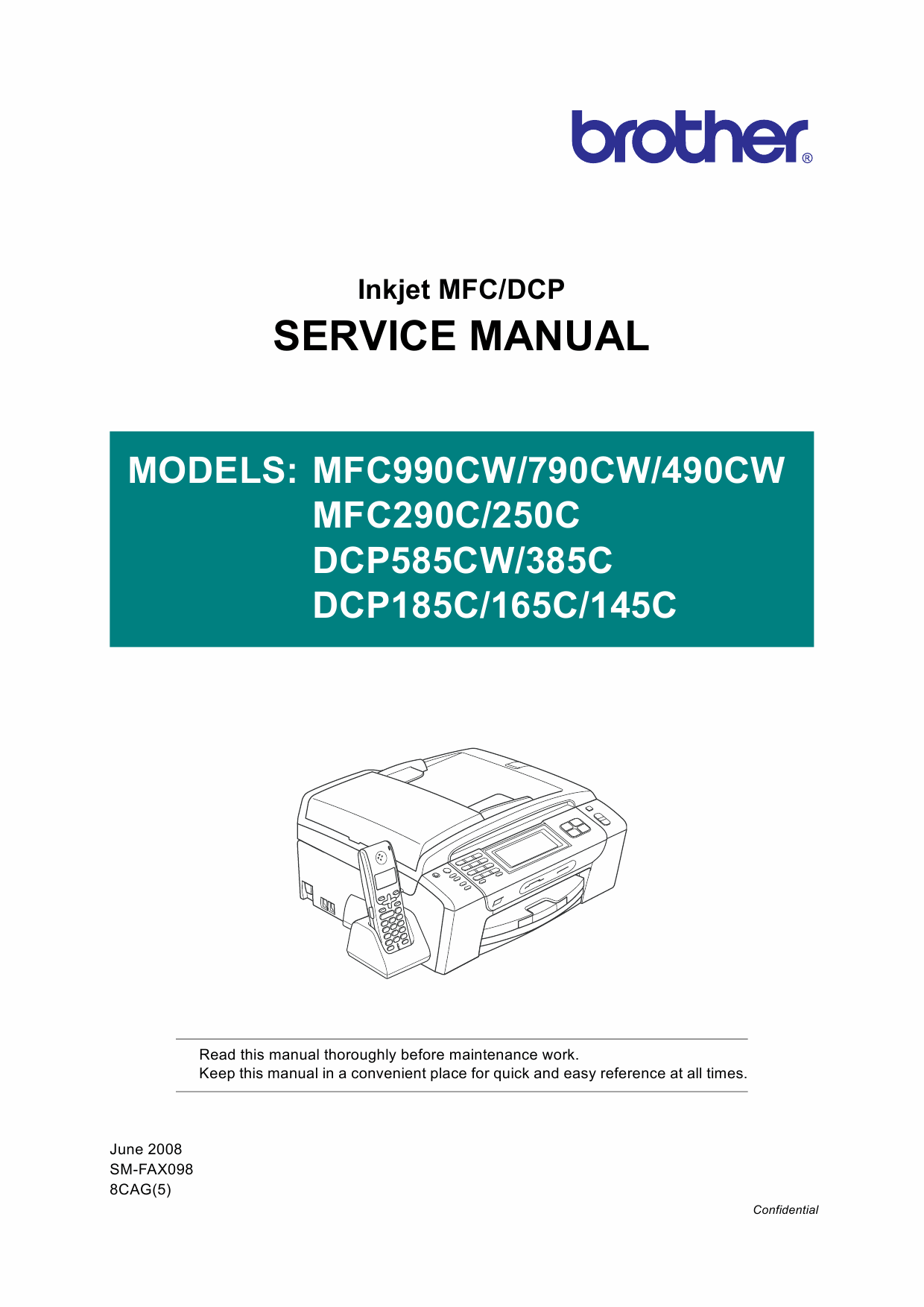 Brother Inkjet-MFC 250 290 490 790 990 C CW DCP145 165 185 285 585 C-CW Service Manual-1